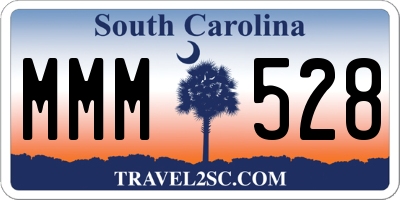 SC license plate MMM528