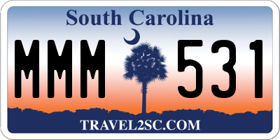 SC license plate MMM531