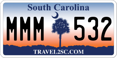 SC license plate MMM532