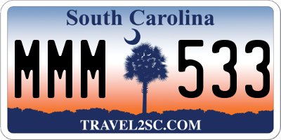 SC license plate MMM533