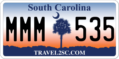 SC license plate MMM535