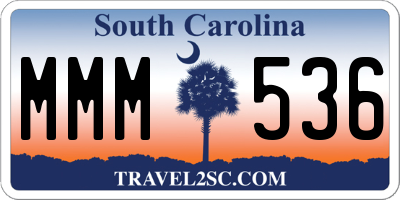 SC license plate MMM536