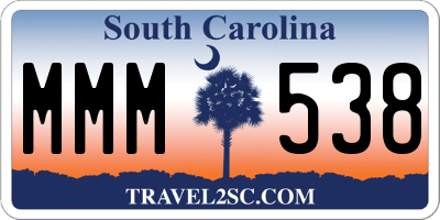 SC license plate MMM538