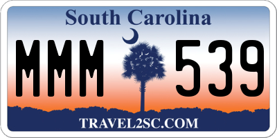 SC license plate MMM539