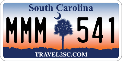 SC license plate MMM541