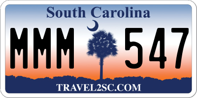 SC license plate MMM547