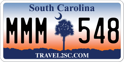 SC license plate MMM548