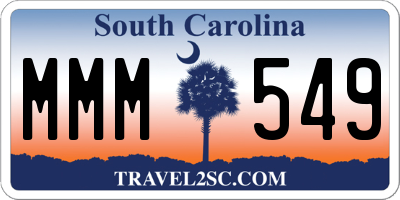 SC license plate MMM549