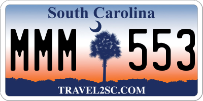SC license plate MMM553