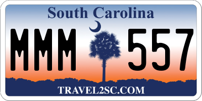 SC license plate MMM557