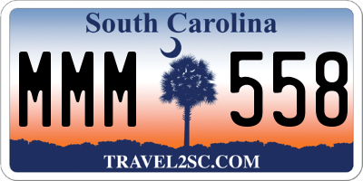 SC license plate MMM558