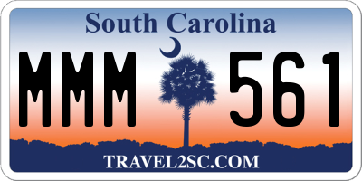 SC license plate MMM561