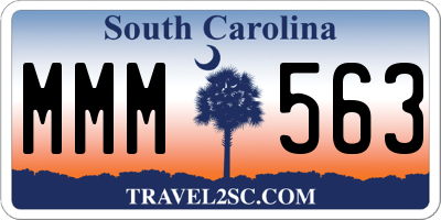 SC license plate MMM563
