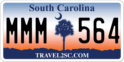 SC license plate MMM564