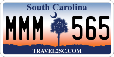 SC license plate MMM565