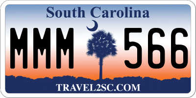 SC license plate MMM566