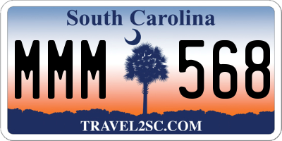 SC license plate MMM568