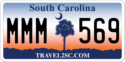 SC license plate MMM569