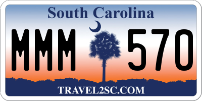SC license plate MMM570