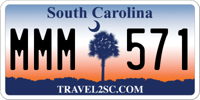 SC license plate MMM571