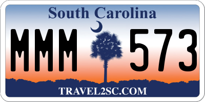 SC license plate MMM573
