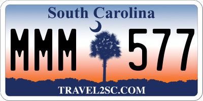 SC license plate MMM577