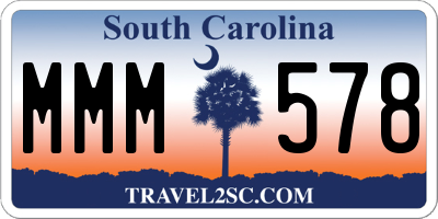 SC license plate MMM578