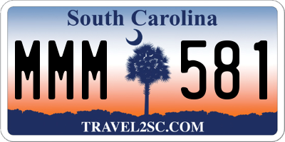 SC license plate MMM581