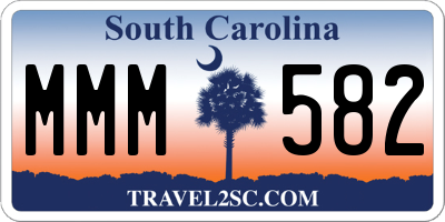 SC license plate MMM582