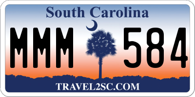 SC license plate MMM584