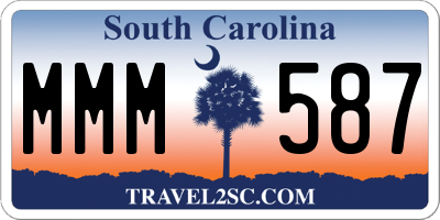 SC license plate MMM587