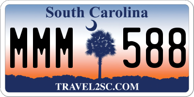 SC license plate MMM588