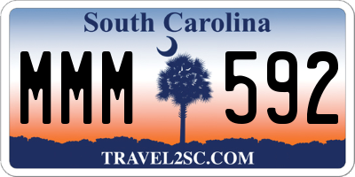 SC license plate MMM592