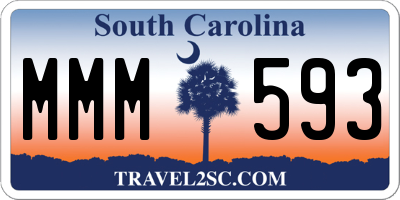 SC license plate MMM593