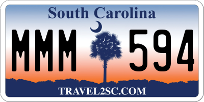 SC license plate MMM594