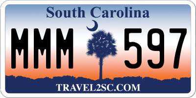 SC license plate MMM597