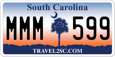 SC license plate MMM599