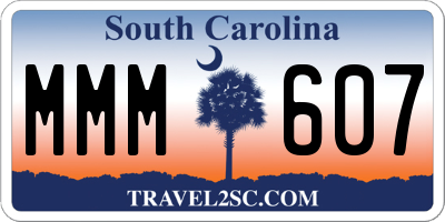 SC license plate MMM607
