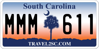 SC license plate MMM611