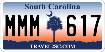 SC license plate MMM617