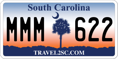 SC license plate MMM622