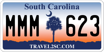SC license plate MMM623