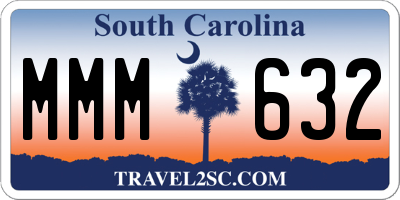 SC license plate MMM632
