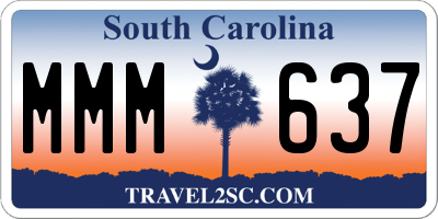 SC license plate MMM637
