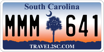 SC license plate MMM641