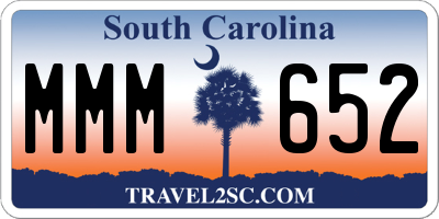 SC license plate MMM652