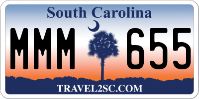 SC license plate MMM655