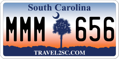 SC license plate MMM656
