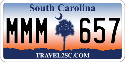 SC license plate MMM657