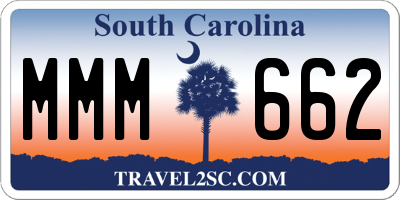 SC license plate MMM662